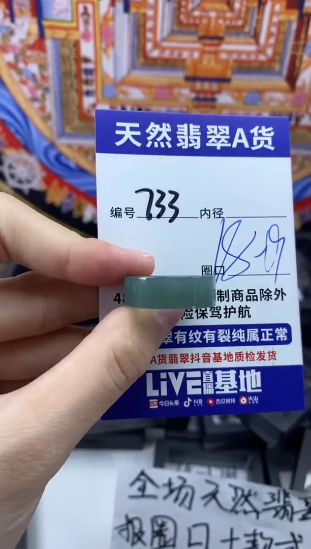 未镶嵌戒指翡翠733