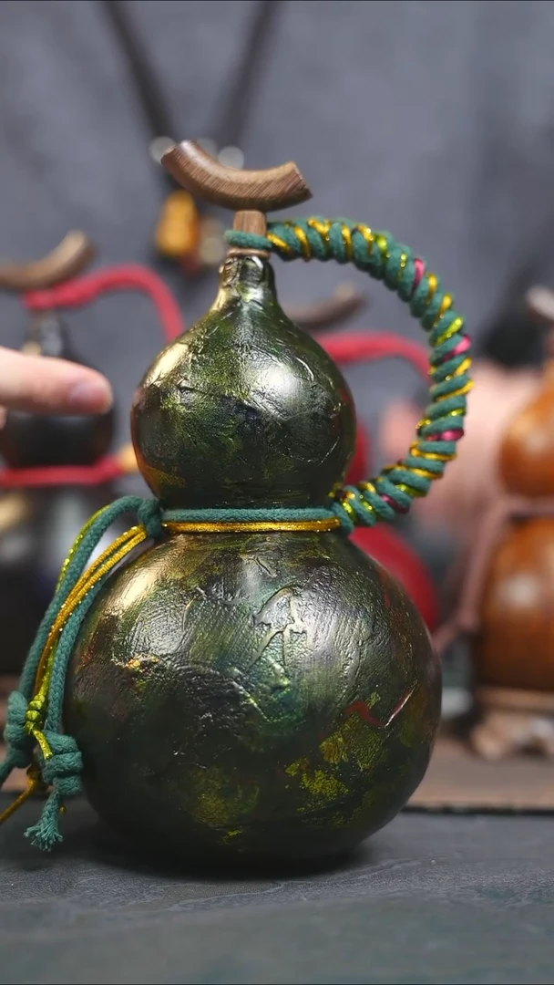 【闪购商品】RG135漆艺酒葫芦不包手串及旋转底座