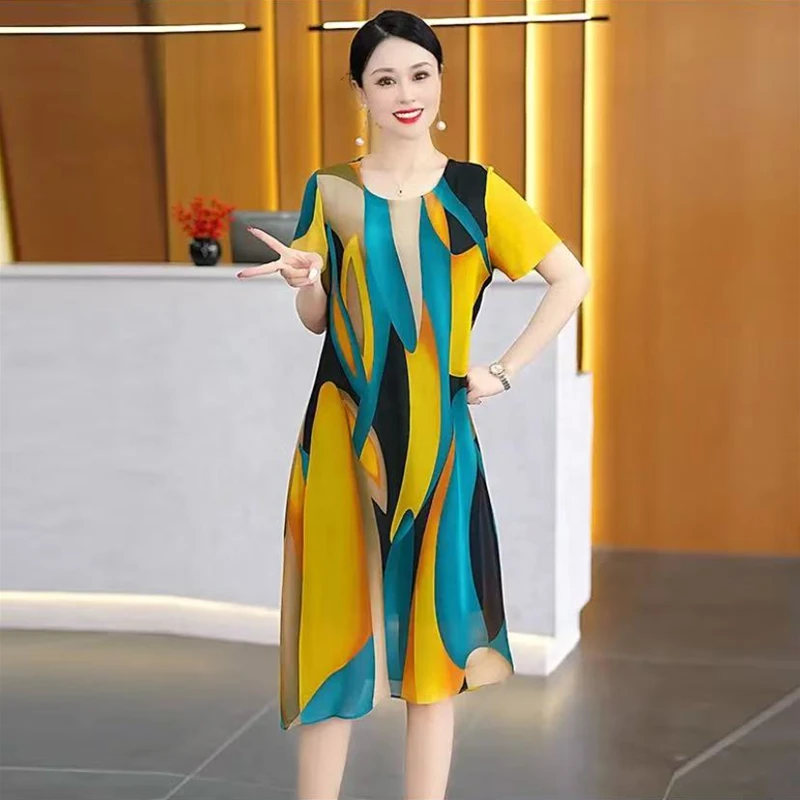 2025新款高档短袖时尚连衣裙