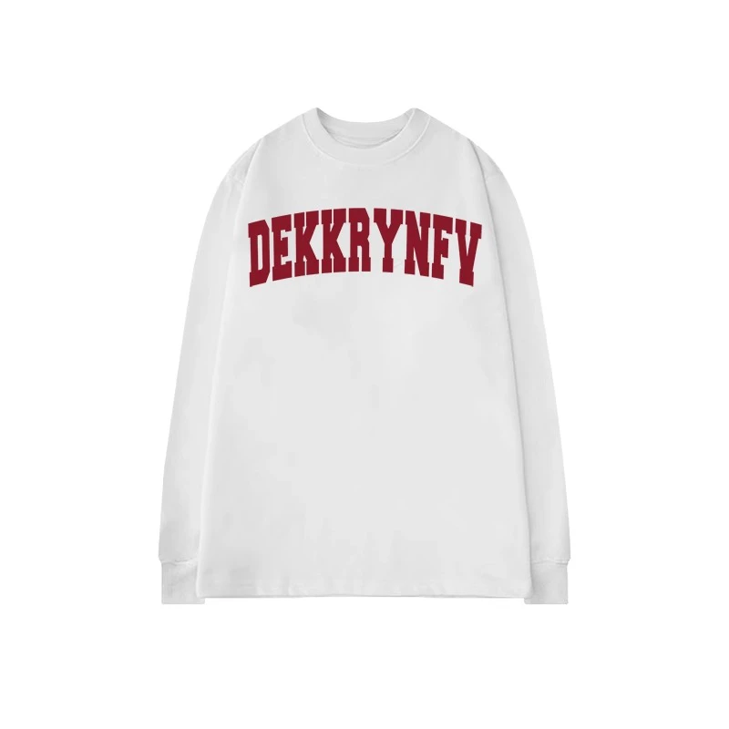 特大码300斤长袖T恤男春秋宽松大码潮牌时尚美式复古字母印花上衣