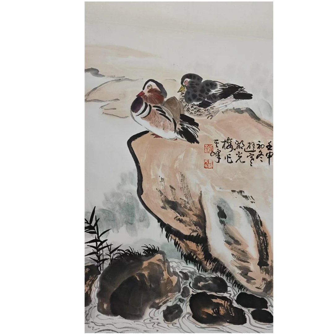 SQF-13-038-C 孙奇峰-鸳鸯 尺寸44x69 纸本镜心
