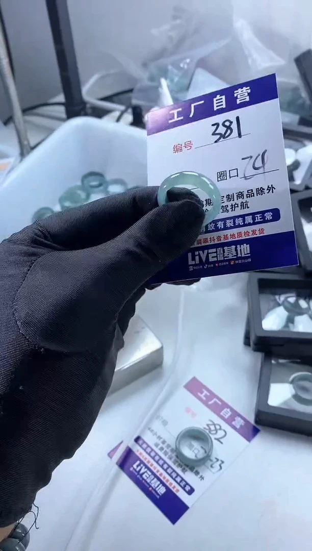 未镶嵌戒圈翡翠381