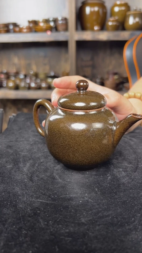 原矿釉没窑烧制的泡茶壶