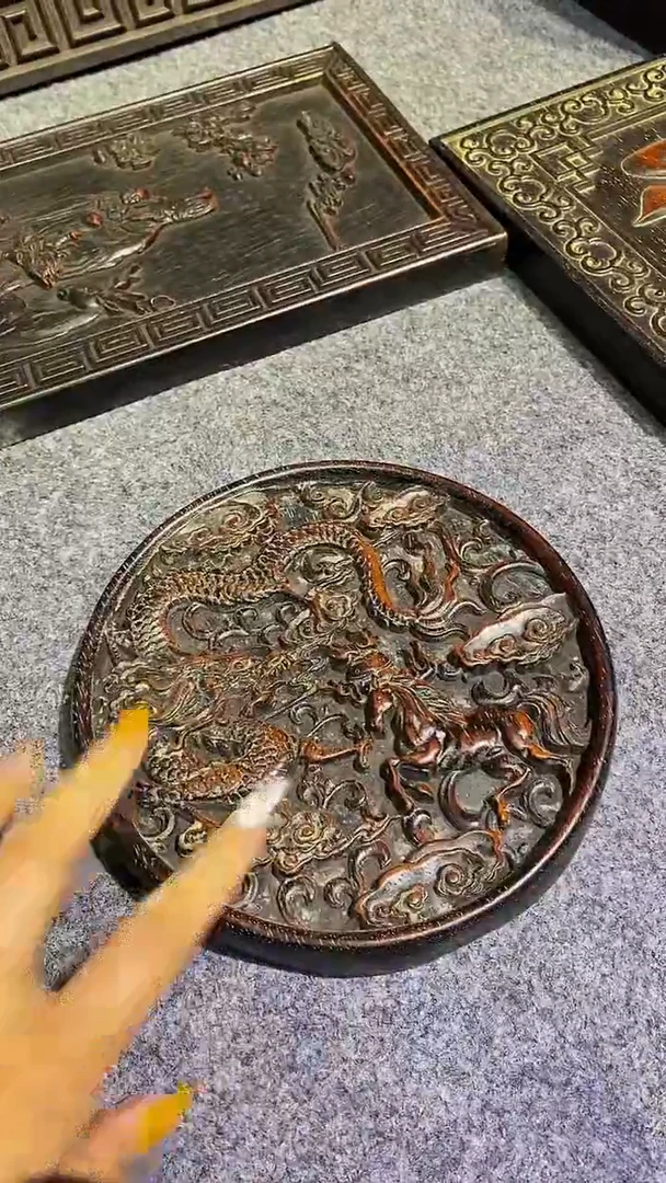 木紫檀雕刻一物一拍