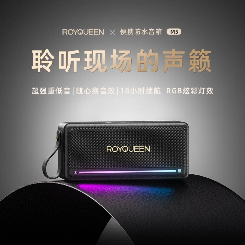 ROYQUEEN/朗琴M5高端无线蓝牙音响大音量重低音炮便携式插卡音箱