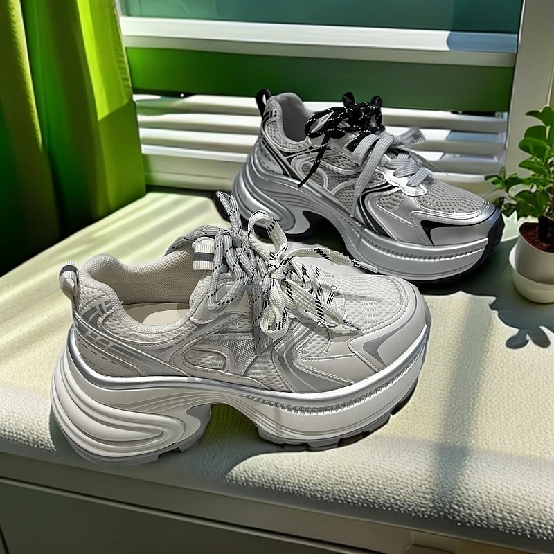 明星款时尚百搭厚底老爹鞋女鞋增高潮流时尚休闲鞋ins【美罗巴】