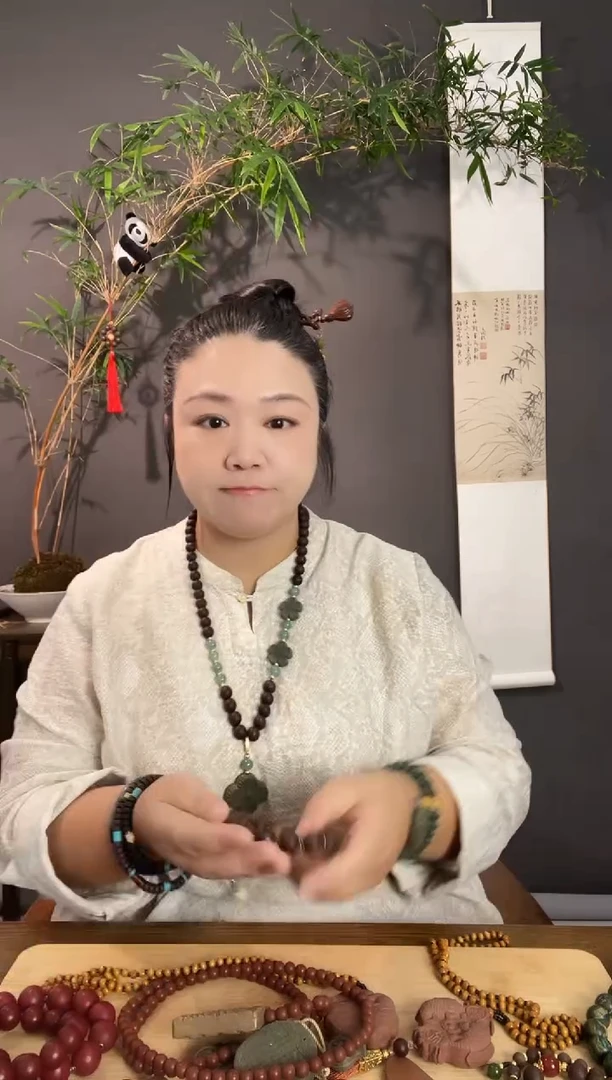 泥塑明月四合手串