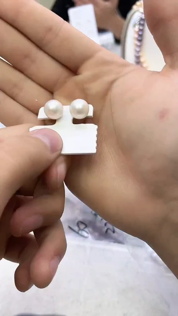 未镶嵌耳饰淡水珍珠白色系耳饰