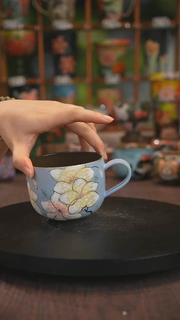 紫砂油画手绘釉下彩
