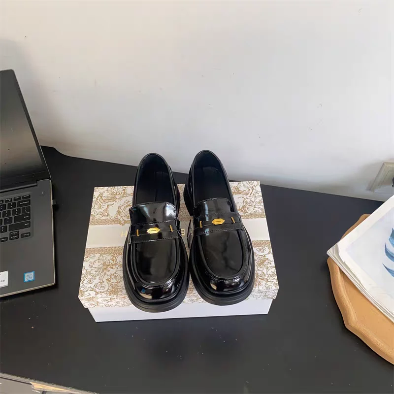 CCKK乐福鞋百显腿长一脚蹬英伦风小皮鞋1001