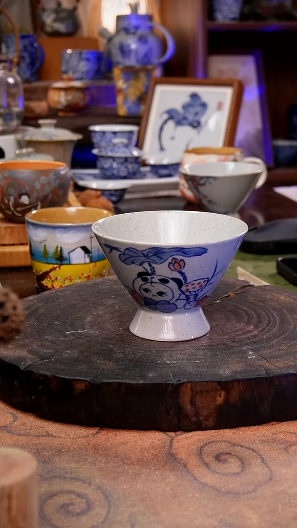 杯子熊猫手工手绘手工手绘