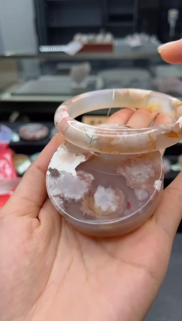 石英质玉手镯未镶嵌62圈口（赠送镯心）3889328