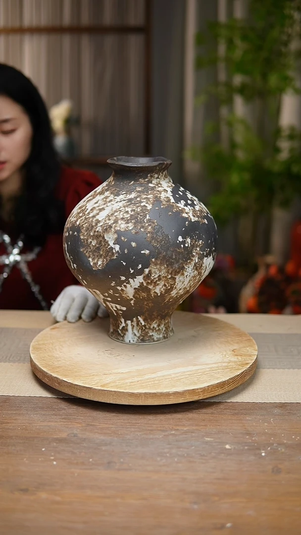 【闪购商品】陶瓷   花器诧寂黑灯笼