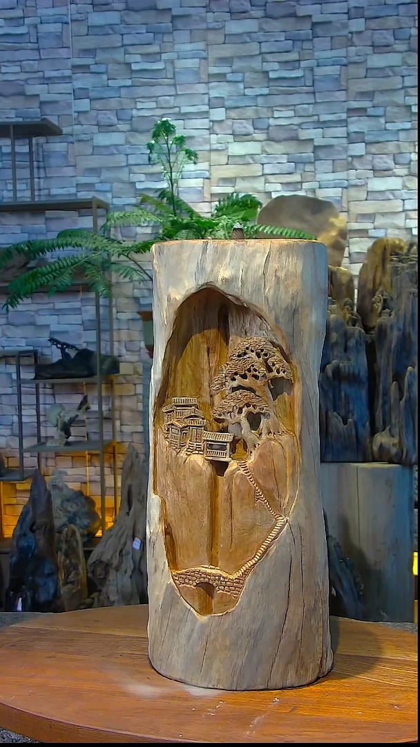 木香樟木倒流香摆件