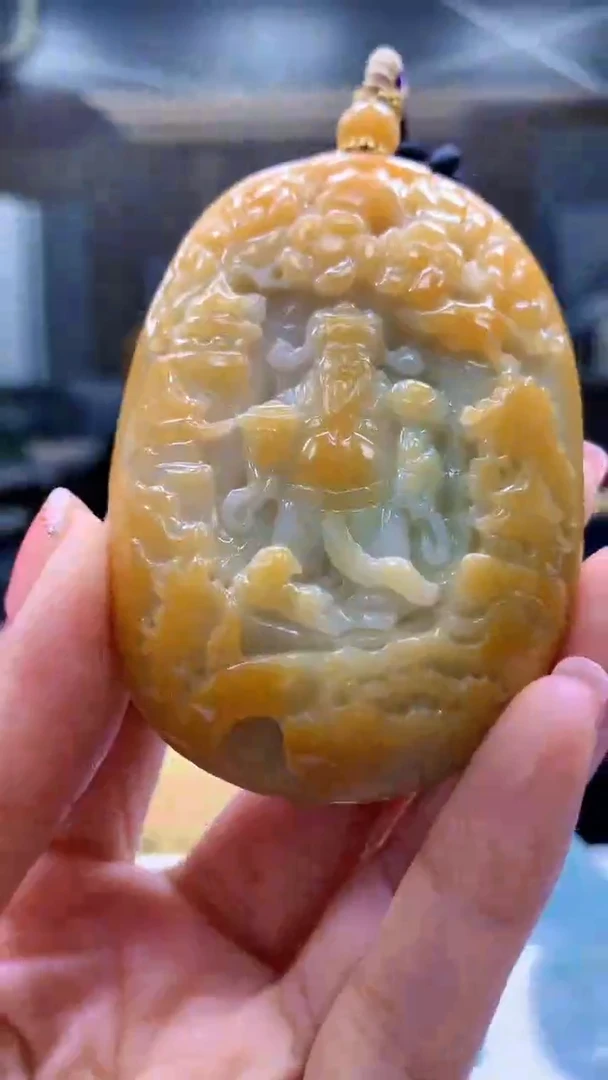 定制翡翠未镶嵌1091jj-毛货挂件35