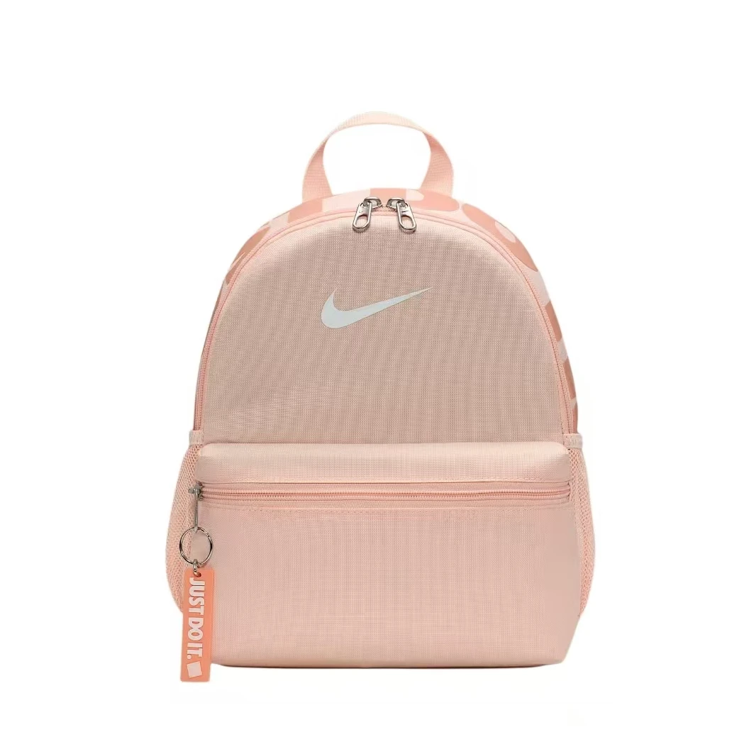 NIKE/耐克女子时尚潮流双肩包珊瑚红拼杏黄粉百搭休闲 DR6091-664