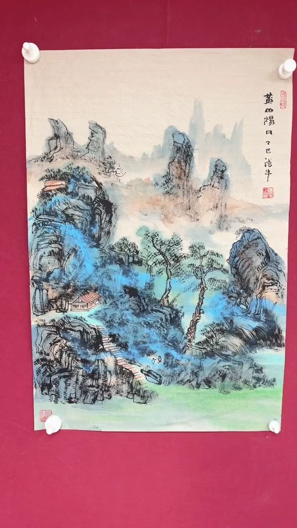 国画黄德中老师开三
