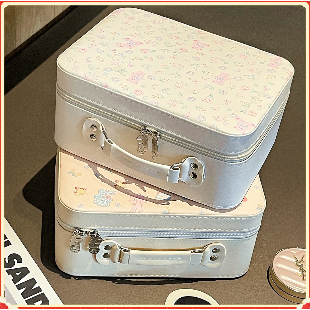 手提化妆箱旅行大容量洗漱包可爱便携化妆包女化妆品化妆刷手提W