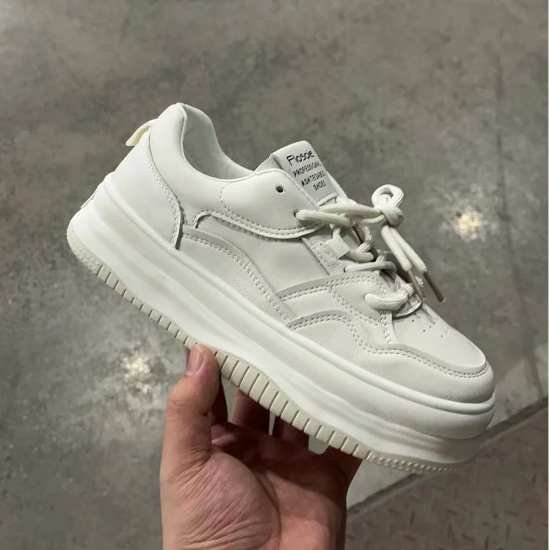 小个子增高小白鞋女2025新款爆款百搭休闲女厚底板鞋  A8803