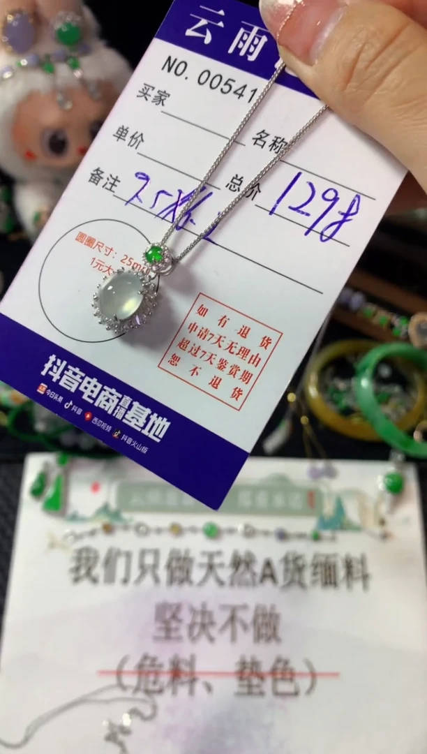 颈饰银S925镶嵌翡翠翡翠