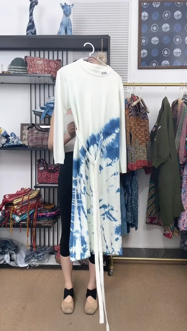 【闪购商品】扎染针织长裙  福利