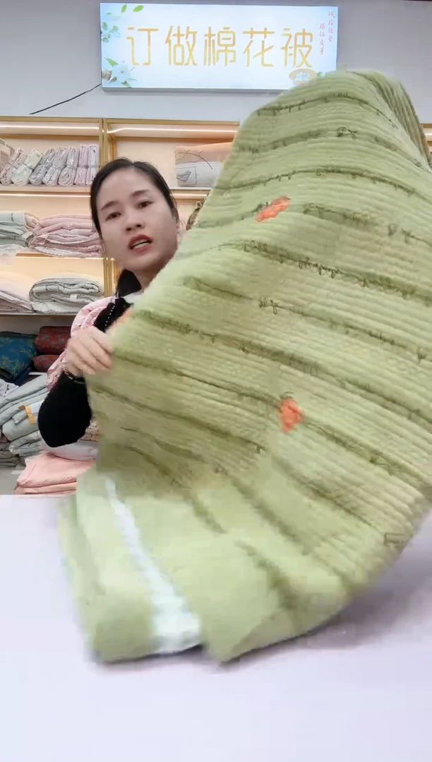 棉全棉+绒床盖2*2.3