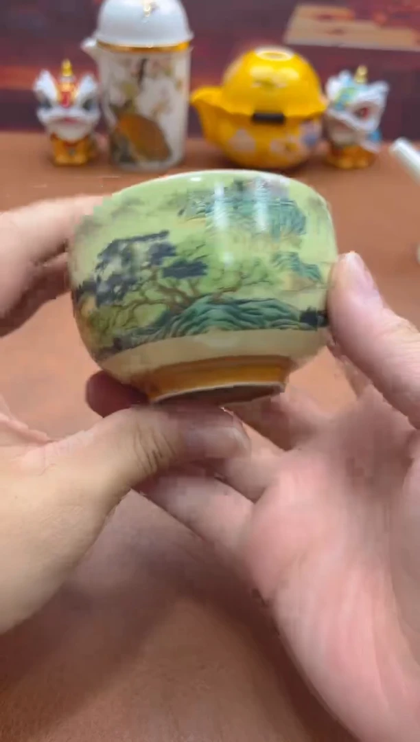 陶瓷茶具摆件旅行套组