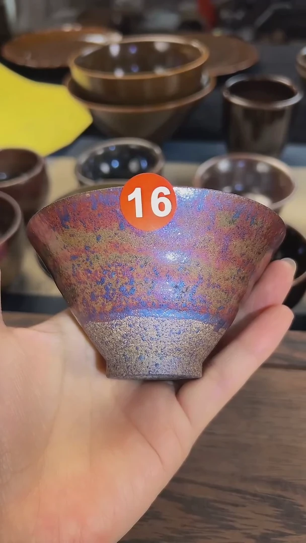 紫金色斗笠杯原矿手工