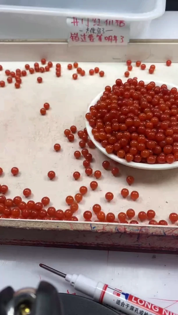 【闪购商品】南红玛瑙颈饰未镶嵌w1548满肉南红6mm*40颗