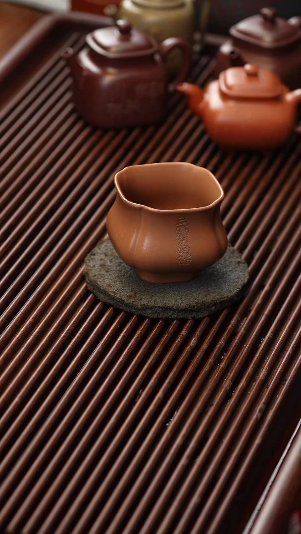 茶杯紫砂非遗茶器-三清