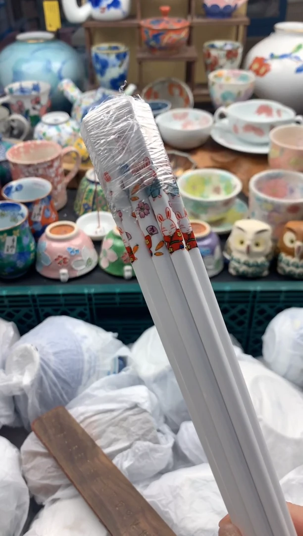 瓷片骨瓷筷子（5双）九姑娘瓷器