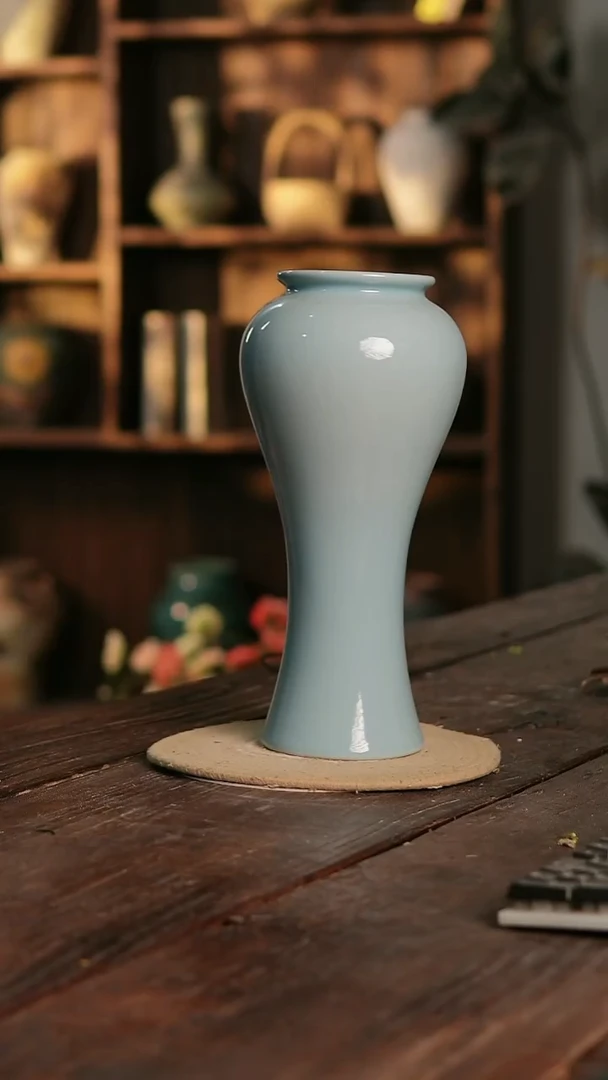 摆件25-317 陶瓷花器高33口径10