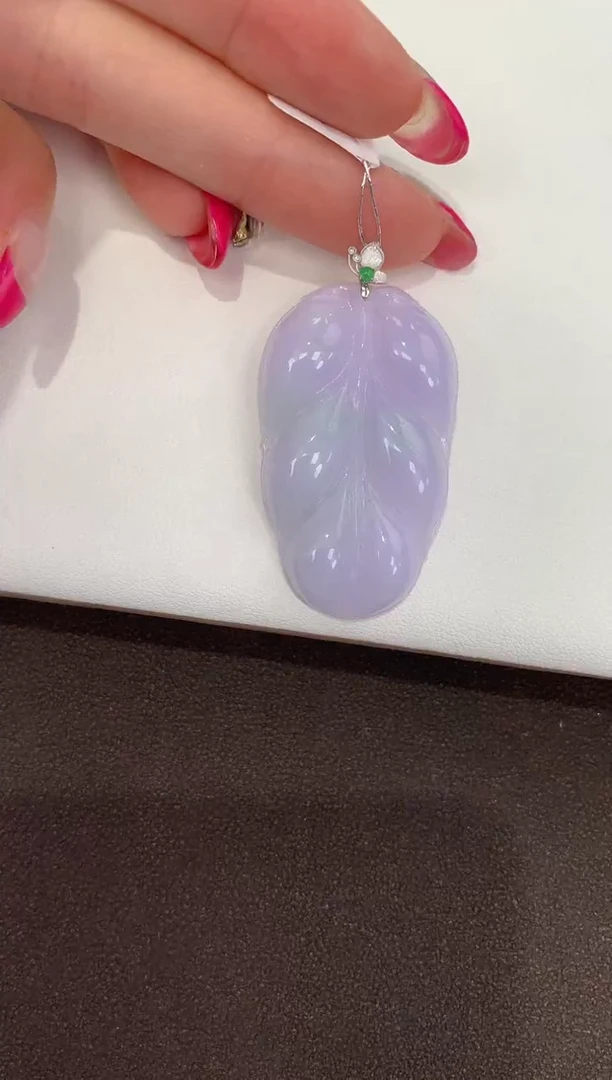 颈饰银S925镶嵌翡翠天然缅甸a货翡翠