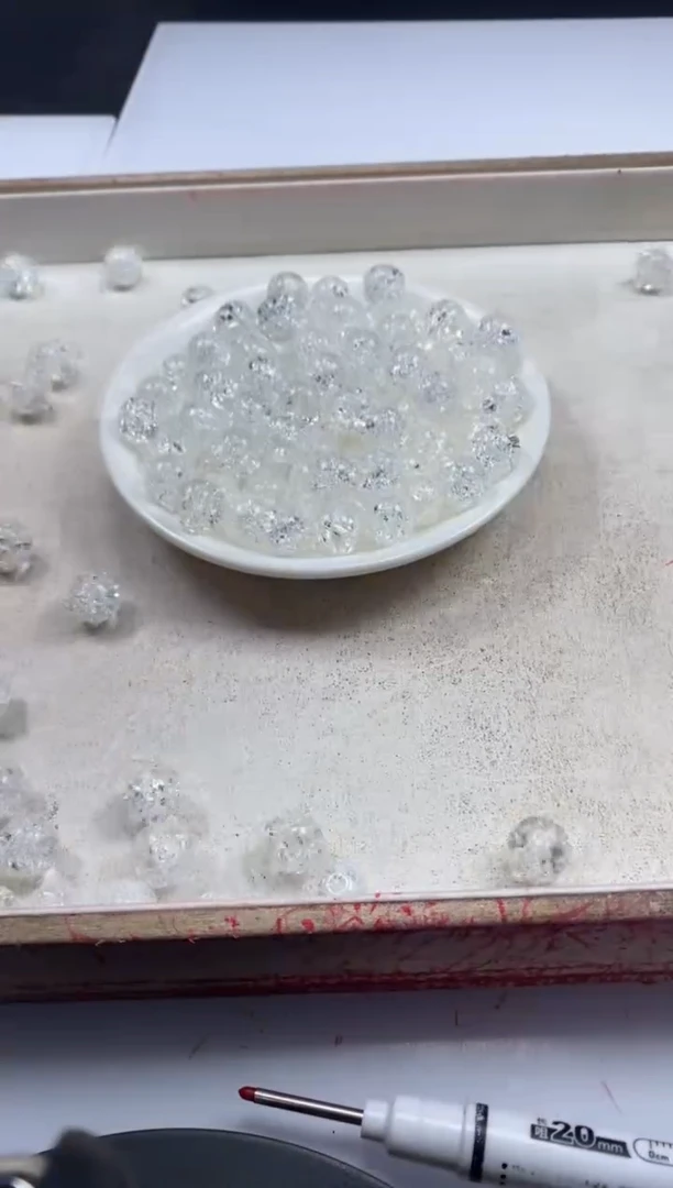 【闪购商品】水晶颈饰未镶嵌w185雪花幽灵12mm*20颗