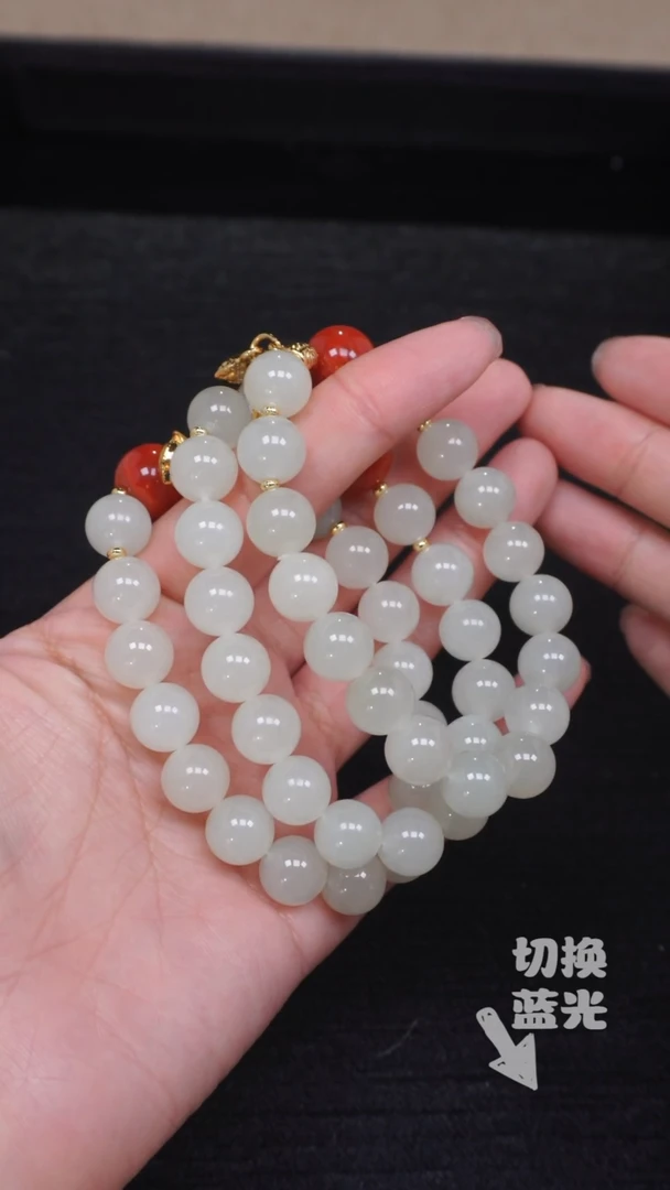 【闪购商品】和田玉手链未镶嵌34多样性发其一有纹裂 不退不换
