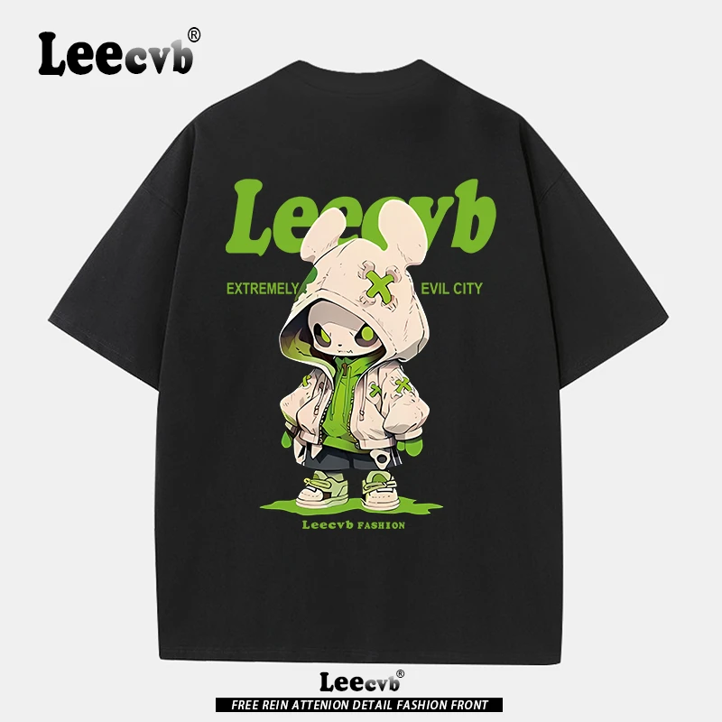 Leecvb官方联名奥莱2025新款春夏时尚流行全棉短袖t恤男女装上衣