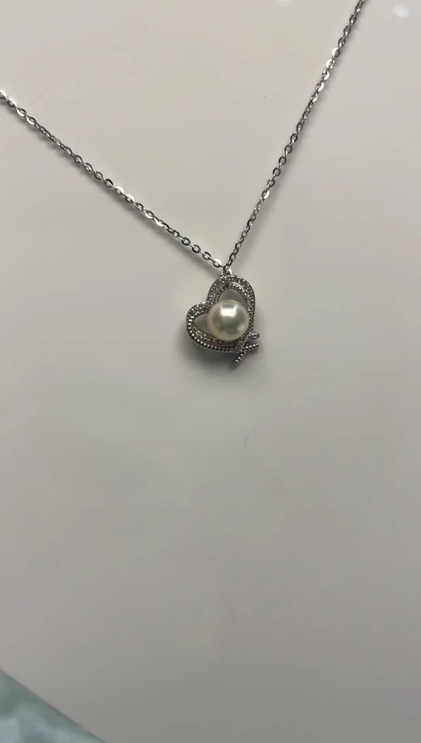 颈饰银S925镶嵌海水珍珠6-7