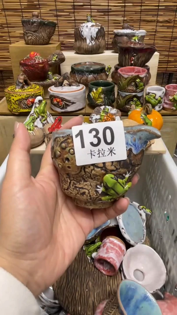 木*130精美粗陶手工柴烧