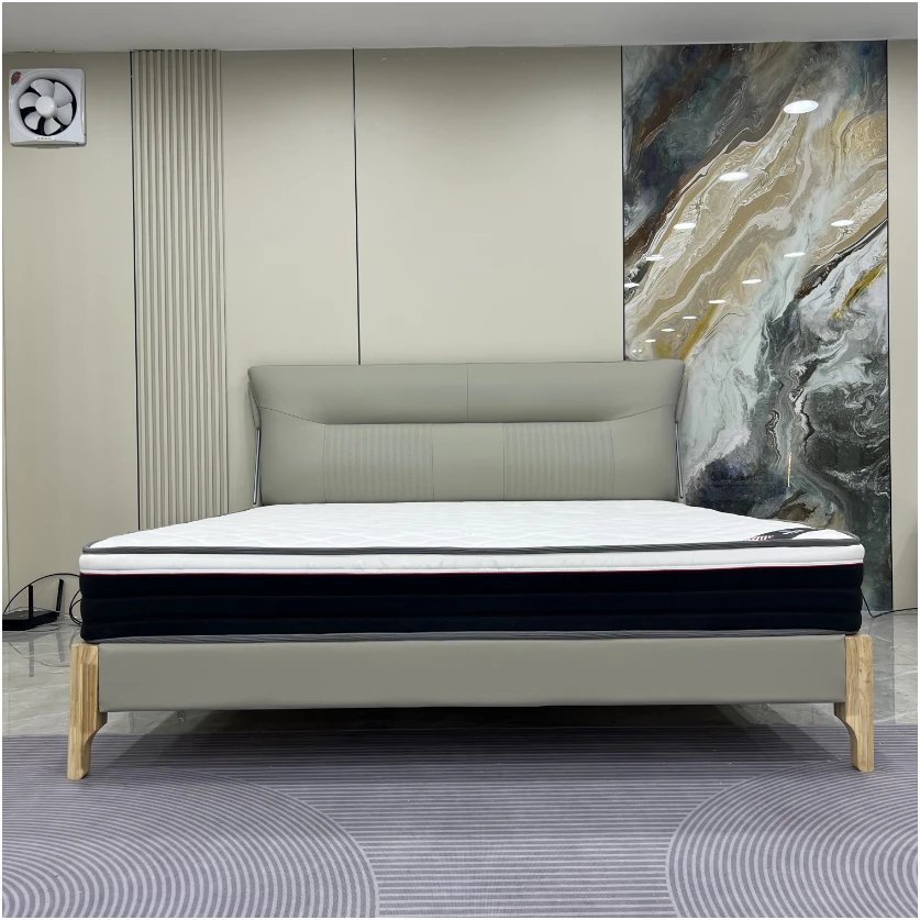 FM顶配橡胶木A923轻奢简约主卧燕尾榫结构框架儿童床可定制