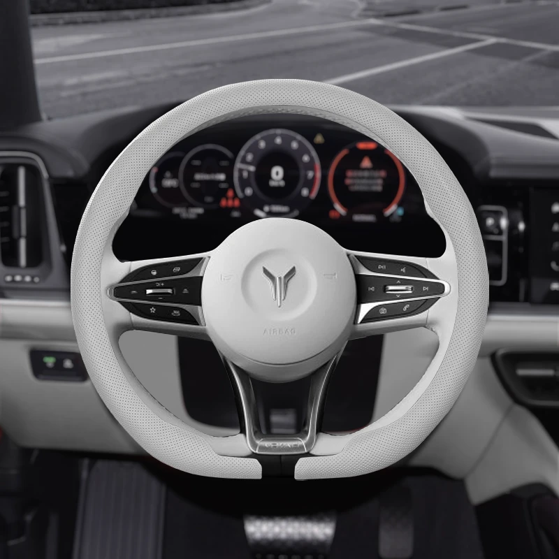 54适用于岚图汽车方向盘套纳帕小羊皮纹四季通用梦想家 知音 追光