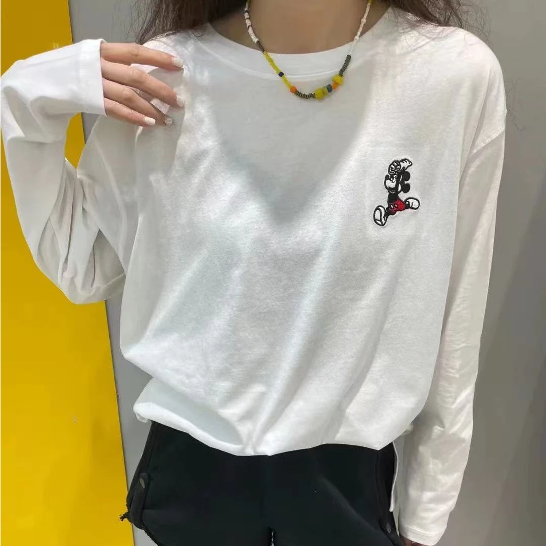 喜家外贸-A.D.Khal纸袋简约刺绣纯棉长袖卫衣女0106