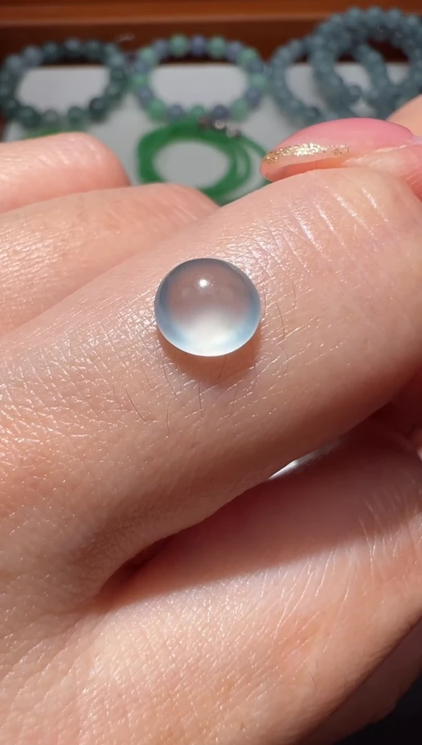 【闪购商品】定制翡翠未镶嵌6.4*3.6蛋面