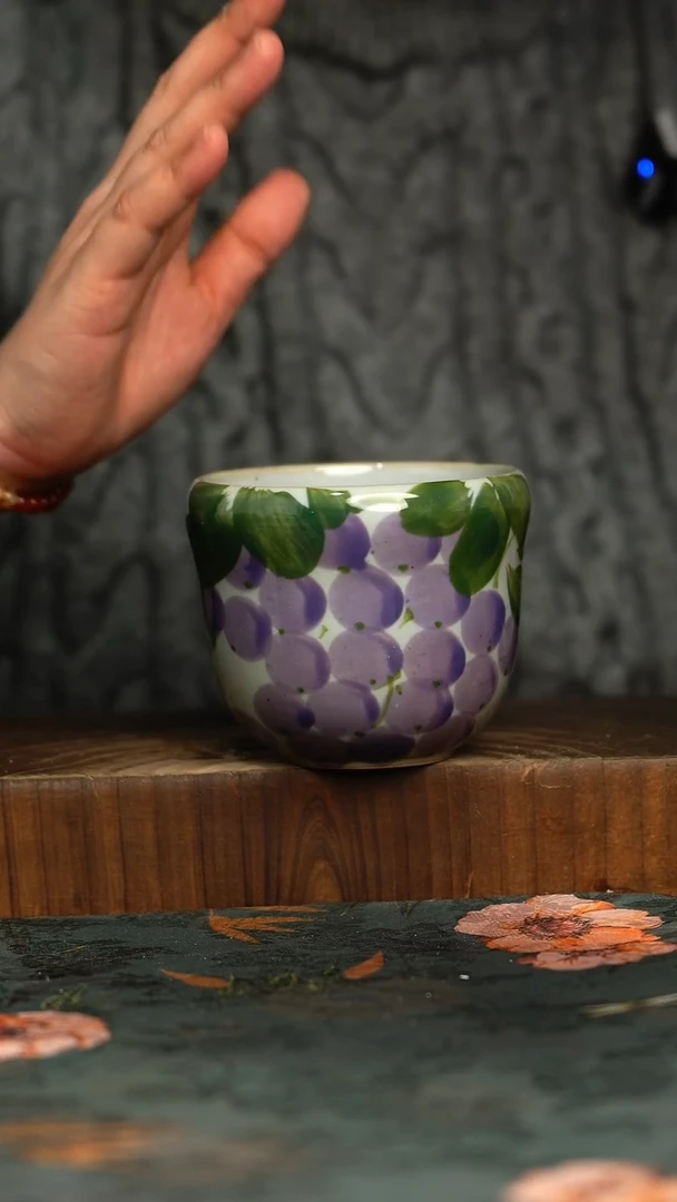 杯釉下彩手工手绘同款陶器