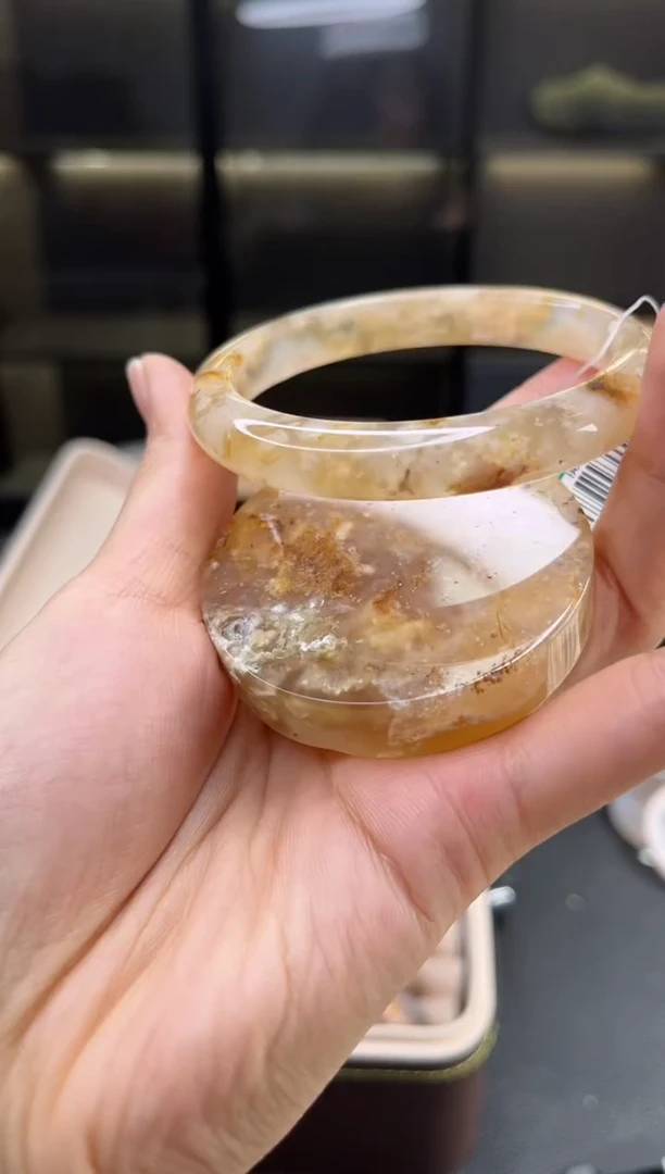 石英质玉手镯未镶嵌59圈口（赠送镯心）3886116