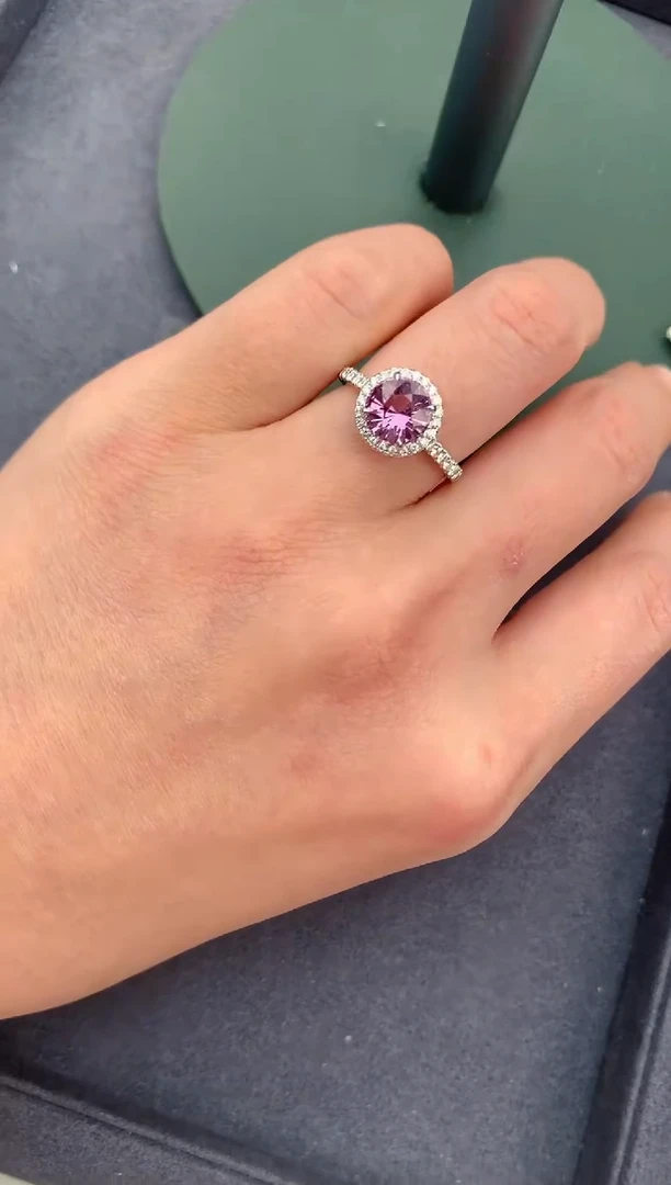 【闪购商品】尖晶石戒指18K金镶嵌2.1ct粉尖晶戒指