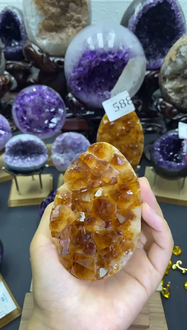 未镶嵌紫晶大型摆件（非配饰）591号龙蛋