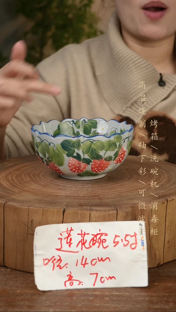 碗瓷景德镇手工手绘高温瓷釉下彩