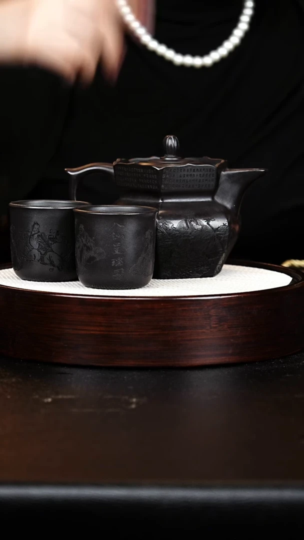 茶壶紫砂僧帽石黄