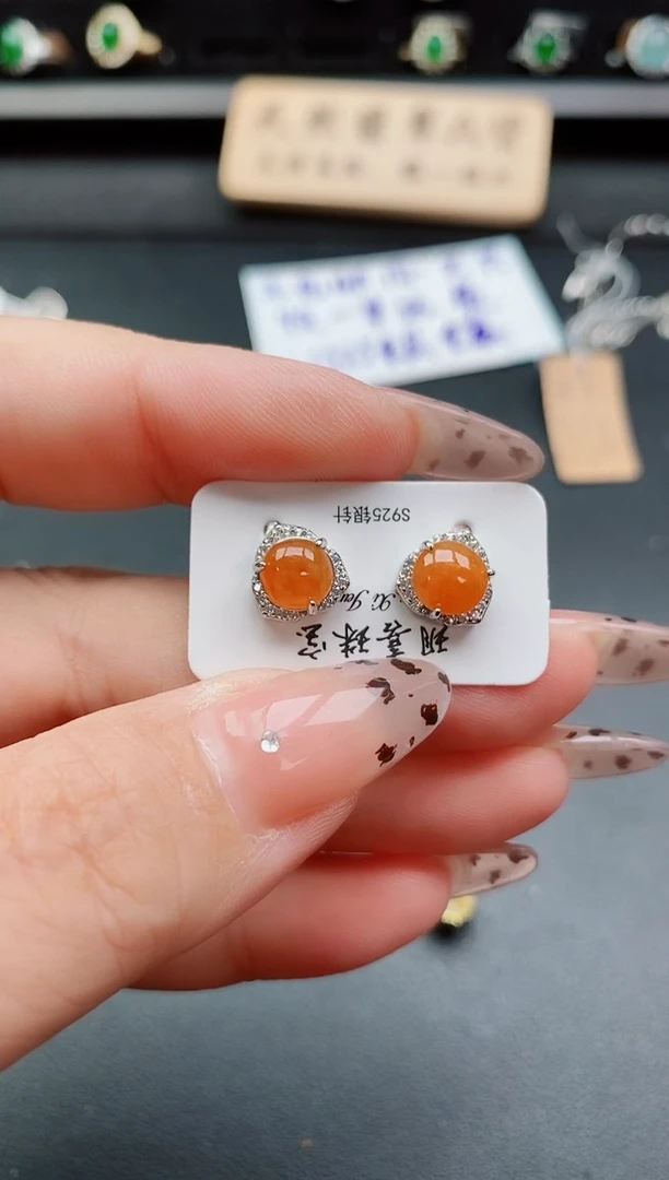 银S925镶嵌戒指翡翠1