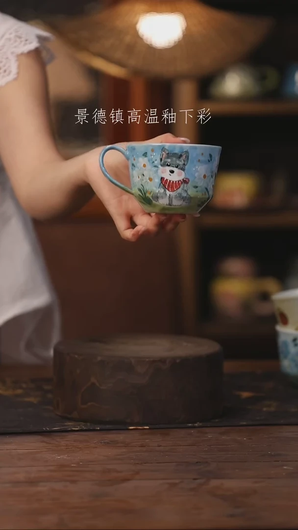 陶瓷景德镇高温釉下手绘陶瓷505